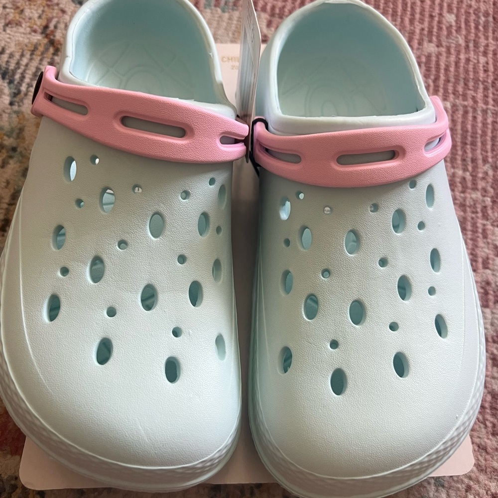 Rubber  Kids' Clogs in Light Blue and Pink size 2/3 NWT